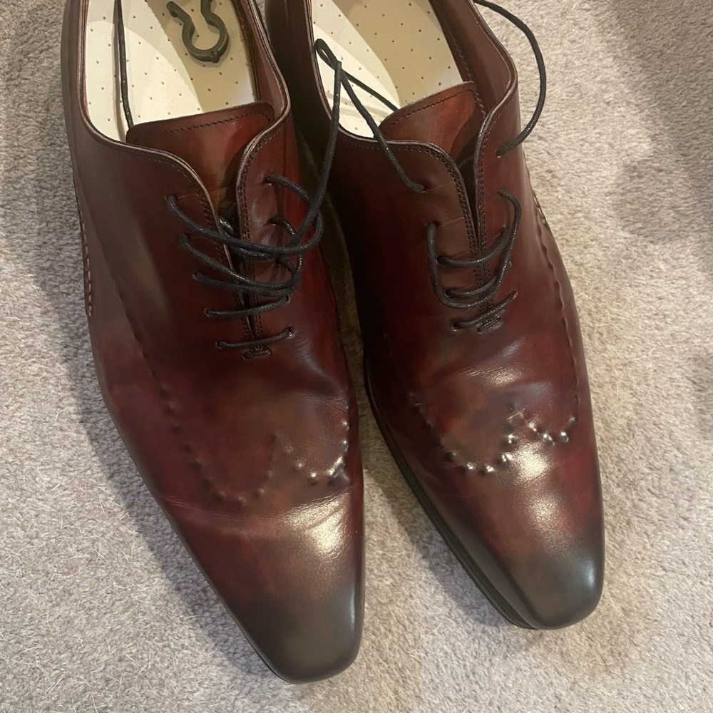 Men’s designer dress shoes rarely worn lamb skin leather